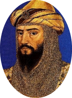 bédouin, portrait de un arabe homme dans une turban. génératif ai